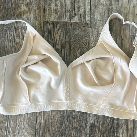 🌟CACIQUE BEIGE🌟 UNLINED 🌟NO-WIRE BRA, SIZE 46DD - Picture 7 of 16